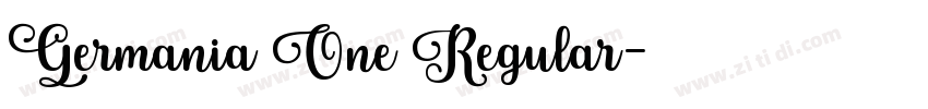 Germania One Regular字体转换